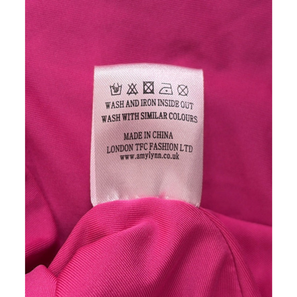 Amylynn Floral Sequined Mini Dress Size Large Pink w/Feather Trim Bnft Charity - Picture 11 of 12